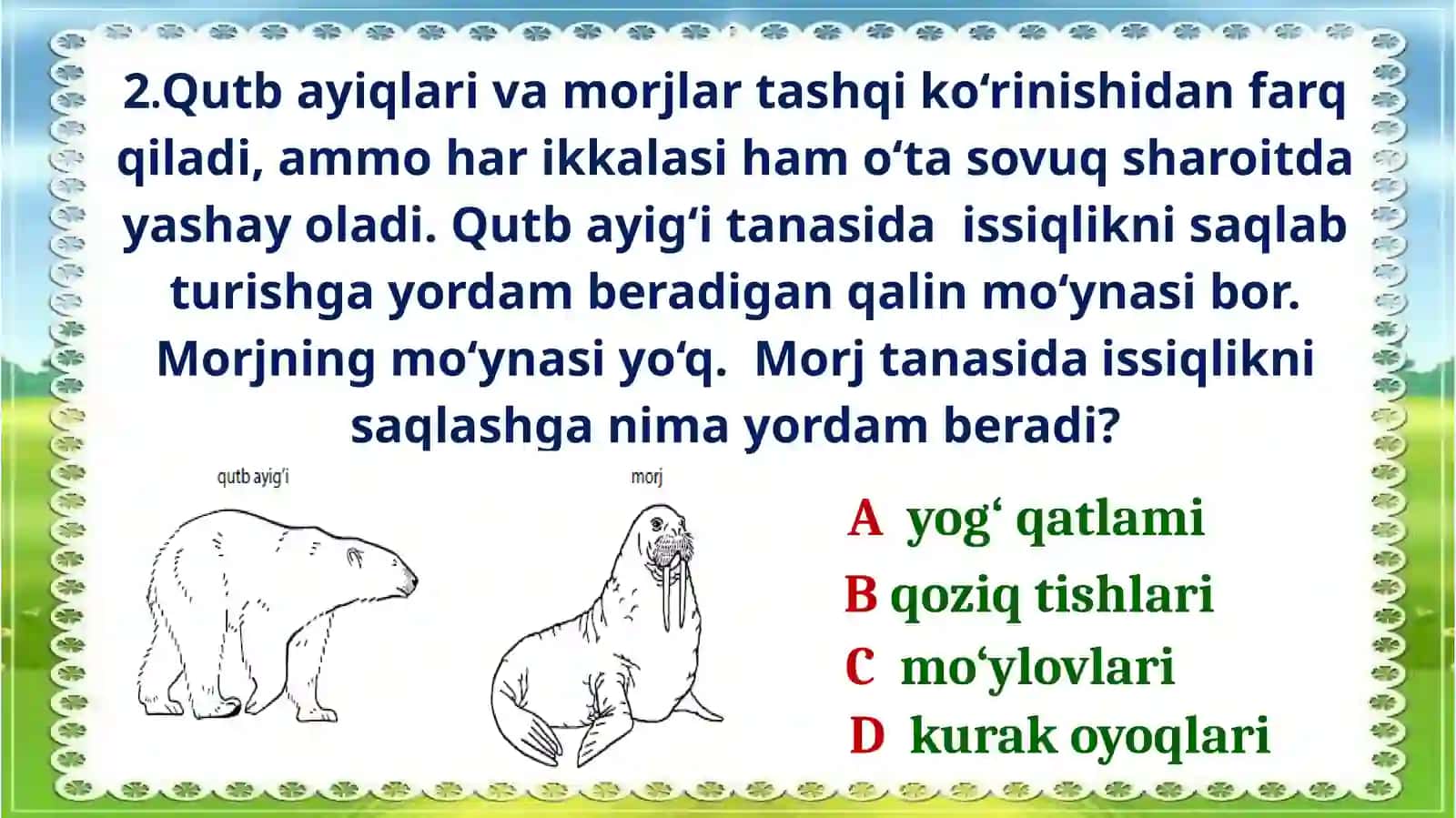 TABIIY FANIDANTA’LIM SIFATINIBAHOLASH BO‘YICHA 4