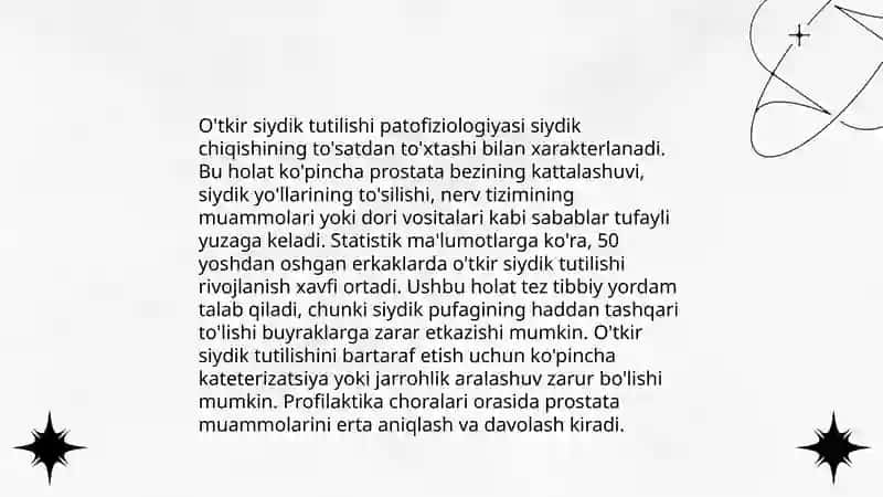 Buyrak kolikasi va o'tkir siydik tutilishi sindromi bo'lgan bolalarga shoshilinch yordam 4
