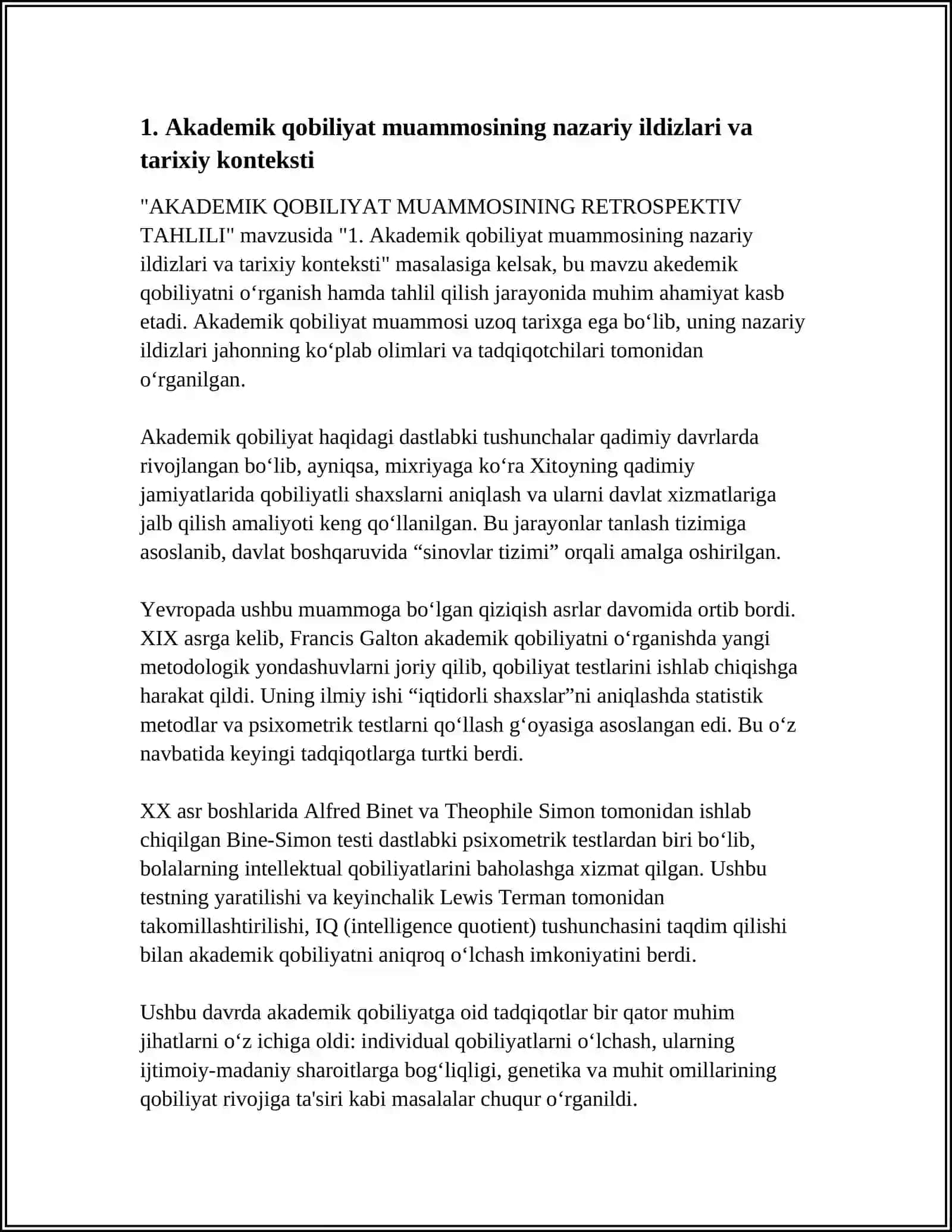 AKADEMIK QOBILIYAT MUAMMOSINING RETROSPEKTIV TAHLILI 4
