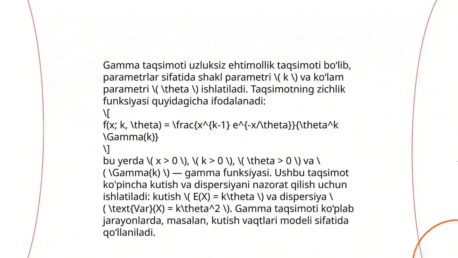 Gamma taqsimoti 4
