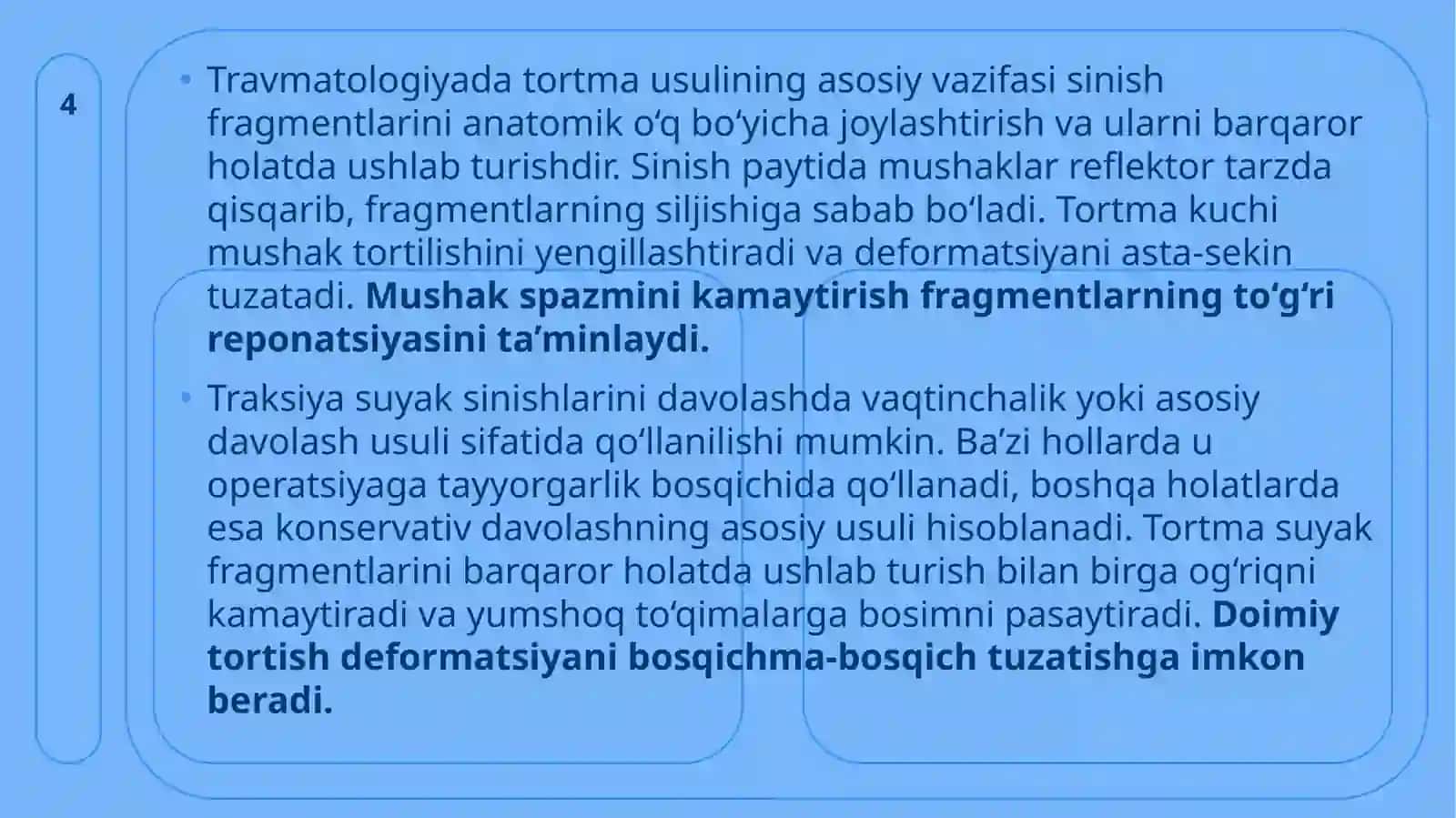 Tana tortmasi (traksiya) 4