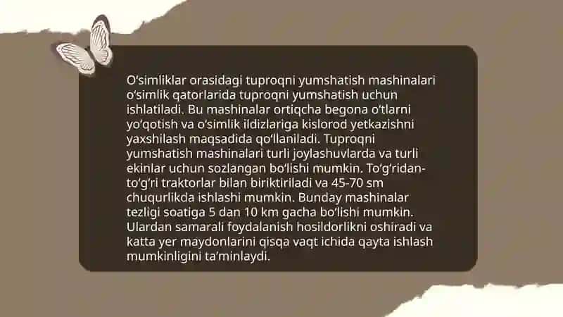 Koʻchat qator oralariga ishlov berish mashinalari 4