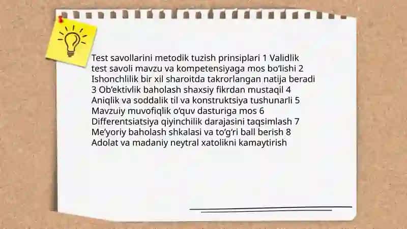 Test asosida o’quvchilarni informatikadan bilimini nazorat qilish shakl va usullari 4