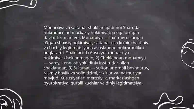 Qadimgi sharq mamlakatlarida davlat tuzumi 4