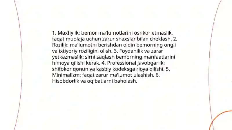 Shifokor siri muammosining etik huquqiy jihatlari 4