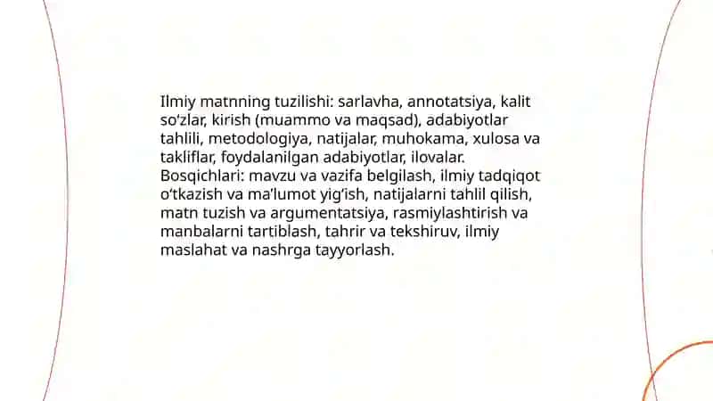 Ilmiy uslubga xos matn yozish 4