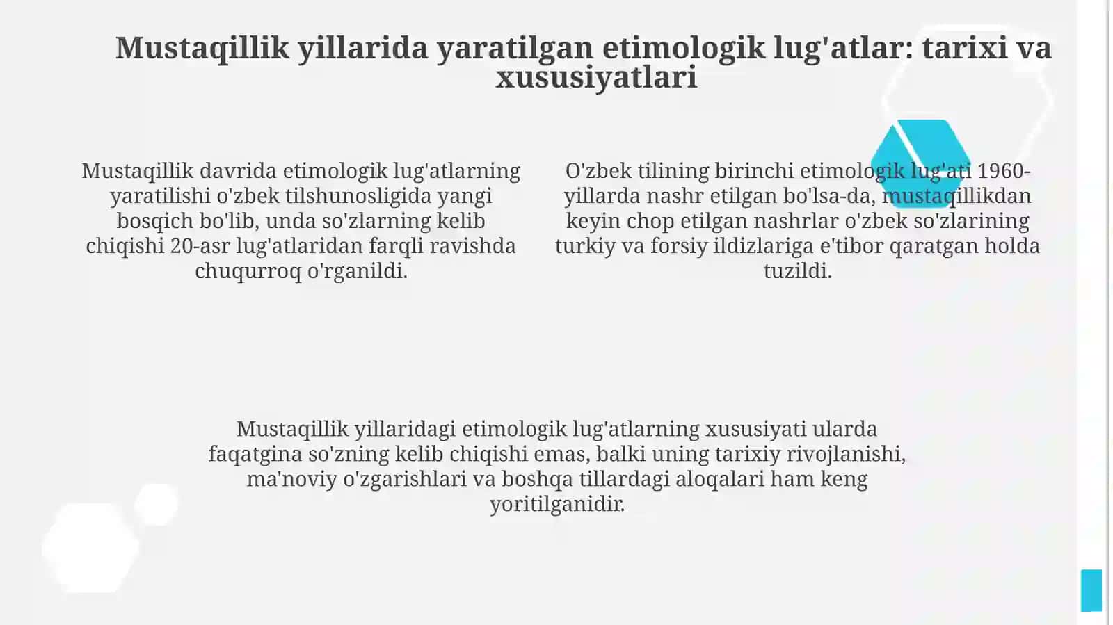 Mustaqillik yillarida etimologik, imlo, izohli lug’atlarning yaratilishi 4