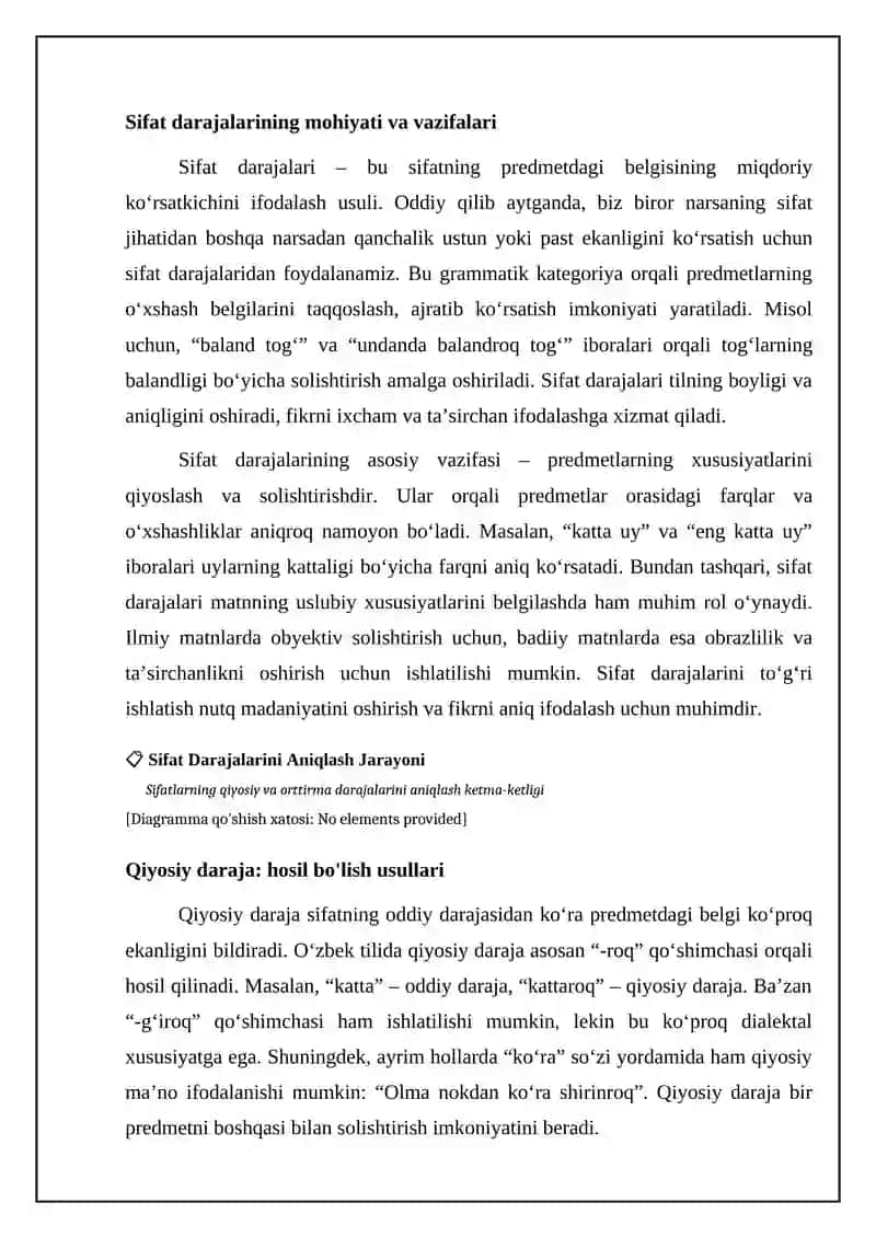 Sifatlar va ularning darajalari 4