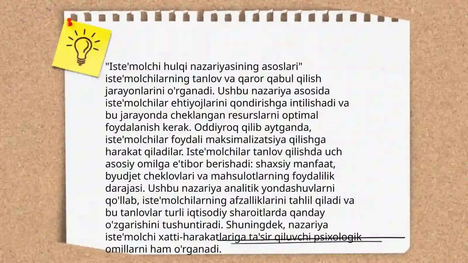 Iste'molchi hulqi nazariyasining asoslari 4