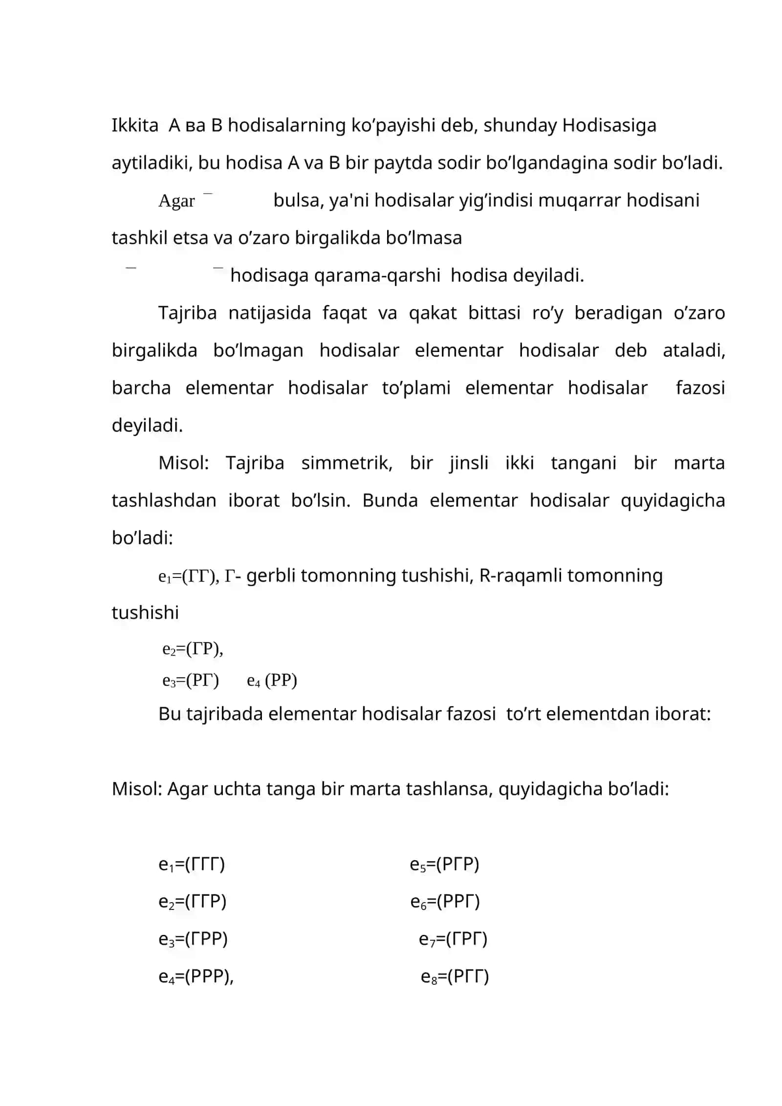 Ehtimollar nazariyasi va matematik statistika haqida tushincha 4