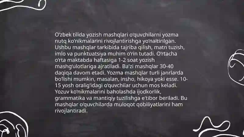 Boshlanģich ta'limda imloviy va punktuatsion savodxonlikni oshirish bo'yicha tavsiyalar ishlab chiqarish 4