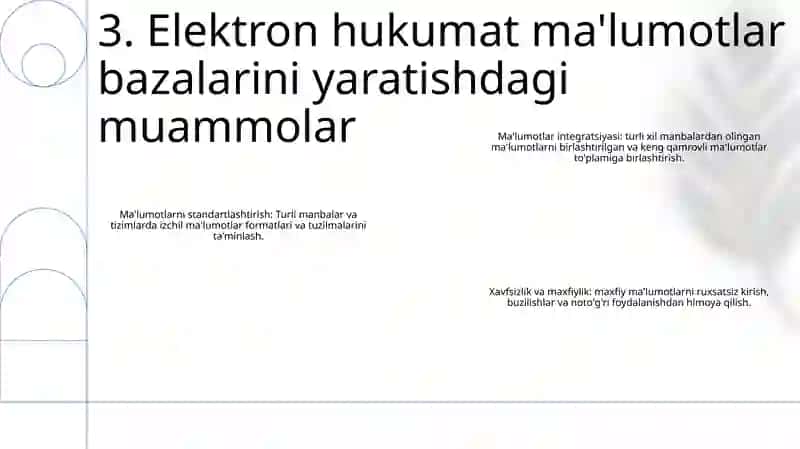 Elektron Hukumatning Malumotlar Bazalarini Yaratish Bo'Yicha Asosiy Loyihalar 4