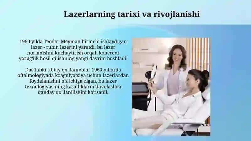 Lazerning tibbiyotda qo'llanishi 4