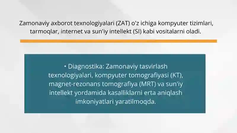 Zamonaviy axborot texnologiyalari tibbiyotda 4