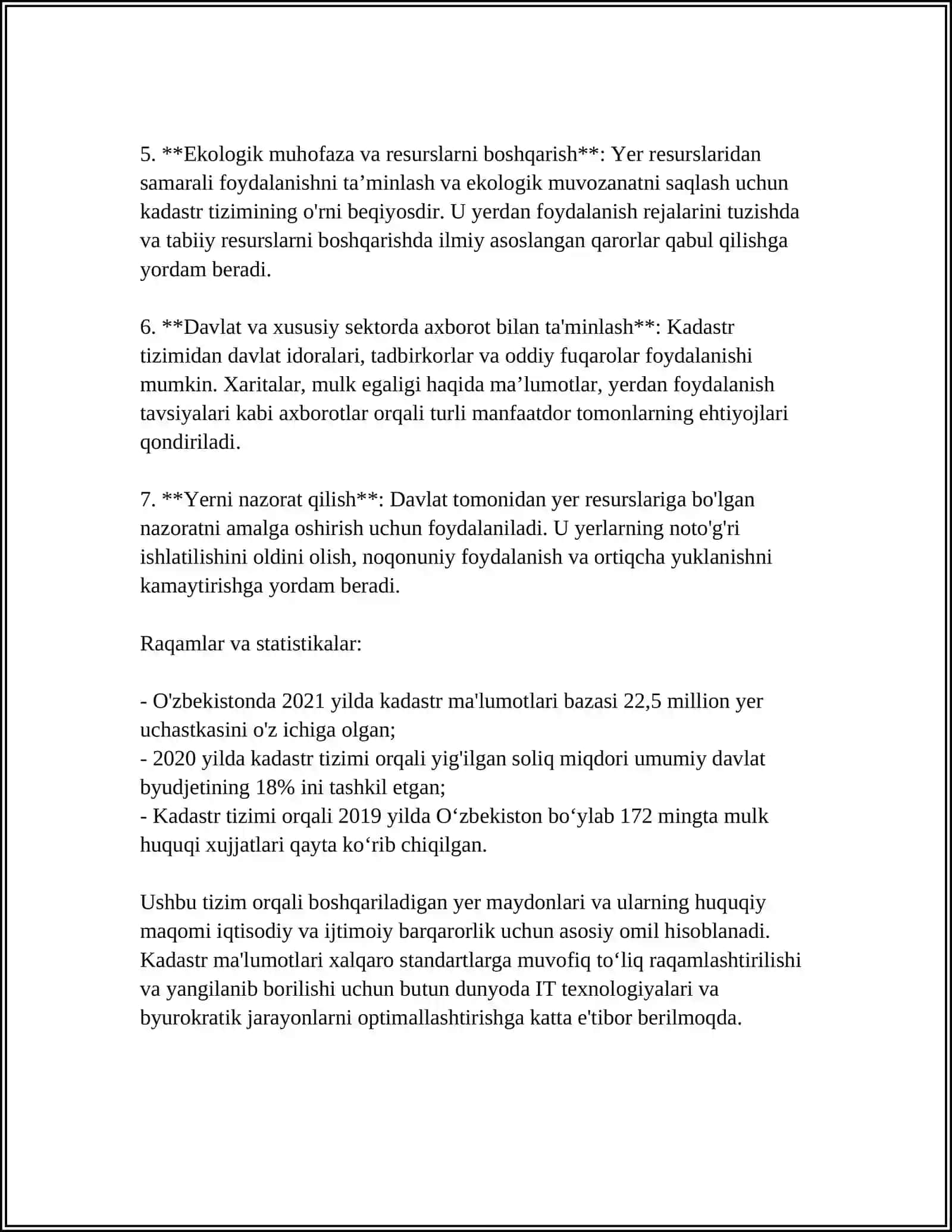 BINOLAR VA INSHOOTLAR DAVLAT KADASTRI FANINING MAQSADI VA VAZIFALARI 4