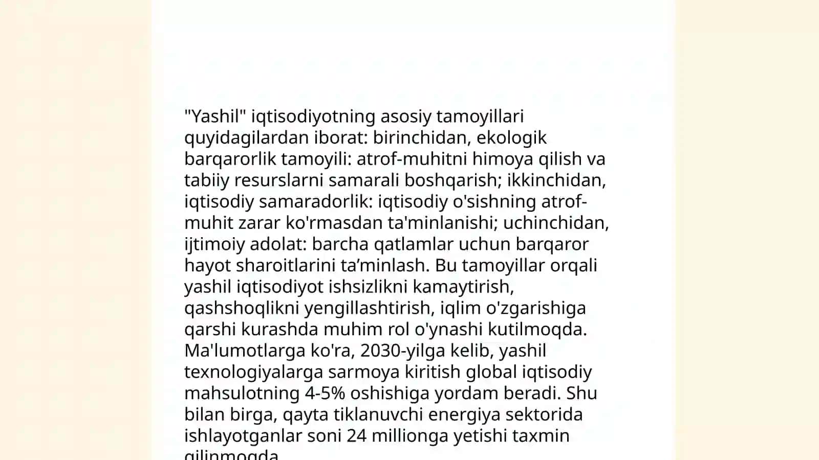 Iqtisodiy rivojlanishning texnogen turini "yashil" iqtisodiyotga aylantirish shartlari va imkoniyatlari 4