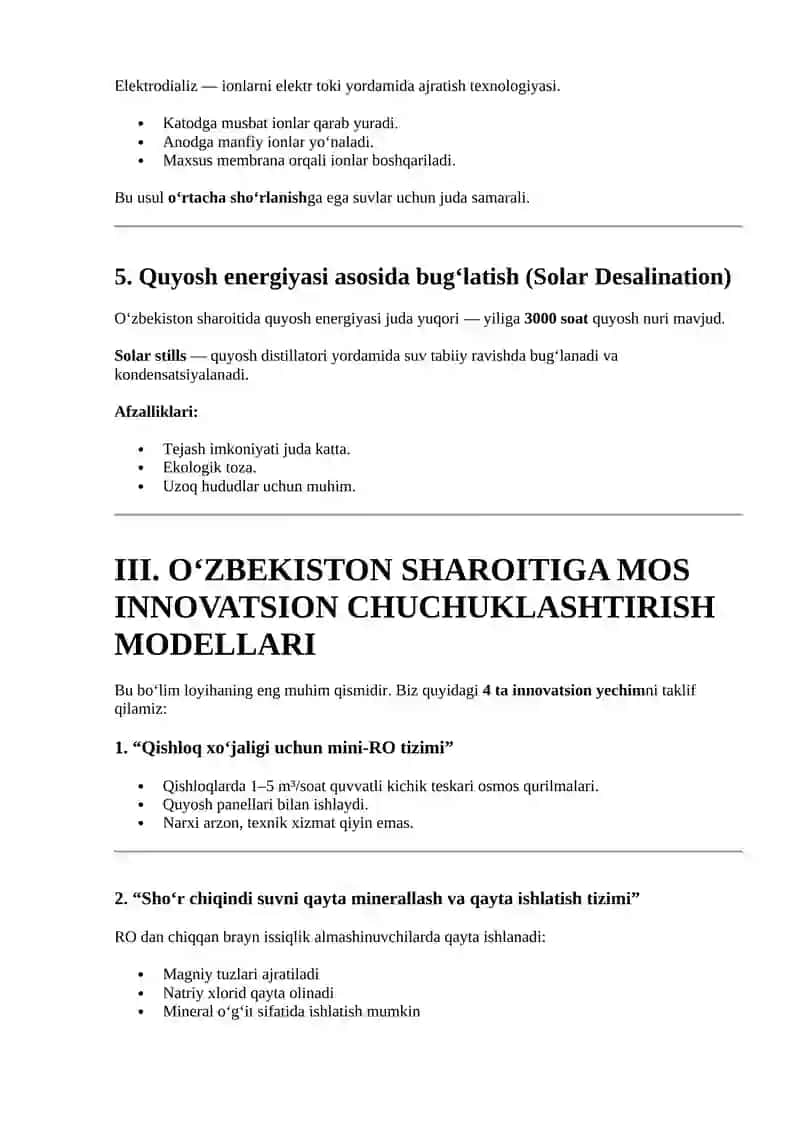 Sho‘rlangan suvlarning kimyoviy tarkibi va ularning O‘zbekiston sho‘rlanish hududlaridagi tarqalishi 4