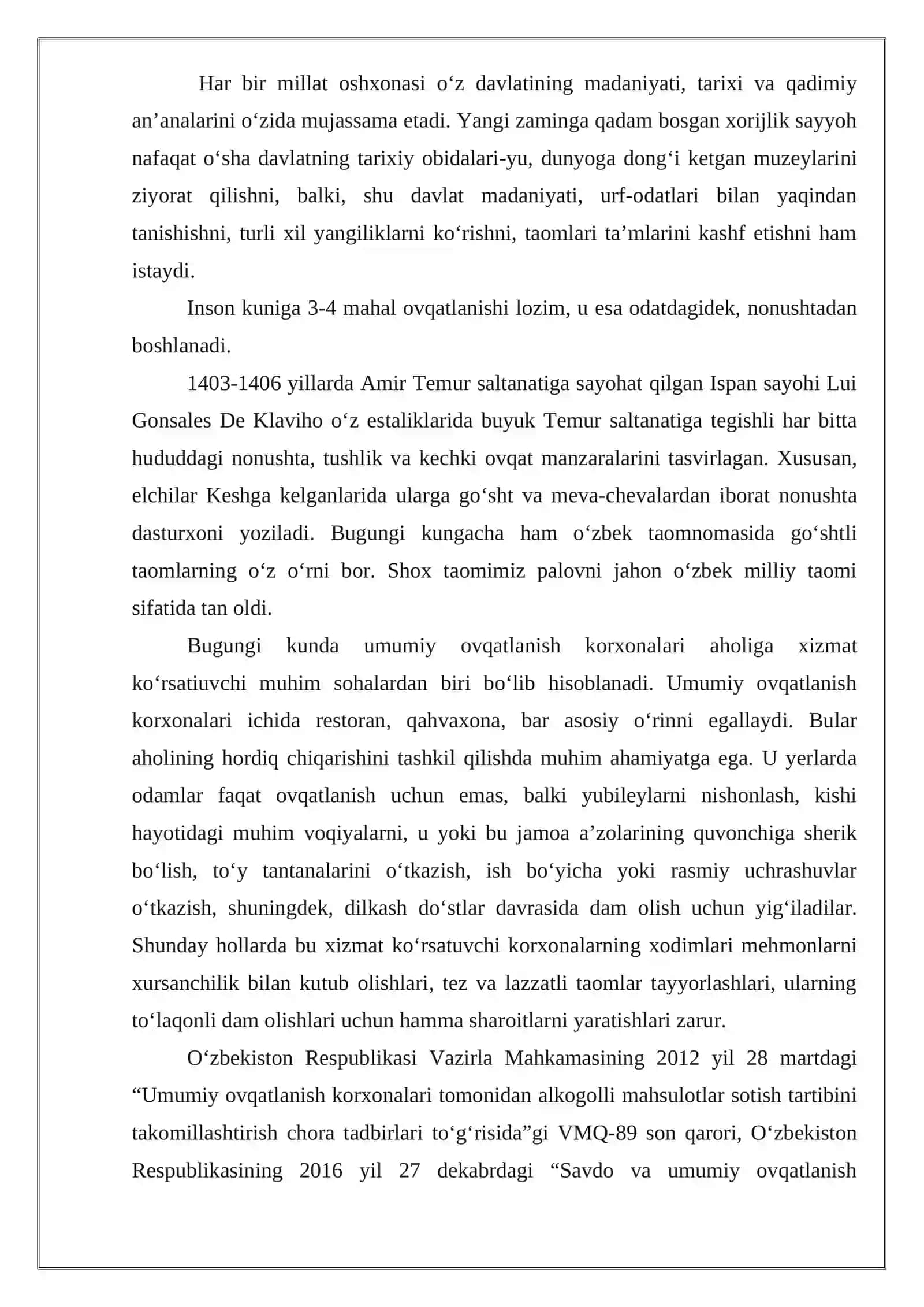 YEVROPA TAOMLARI RESTORANI BINOSI ARXITEKTURAVIY LOYIHASI TUSHUNTIRISH XATI 4