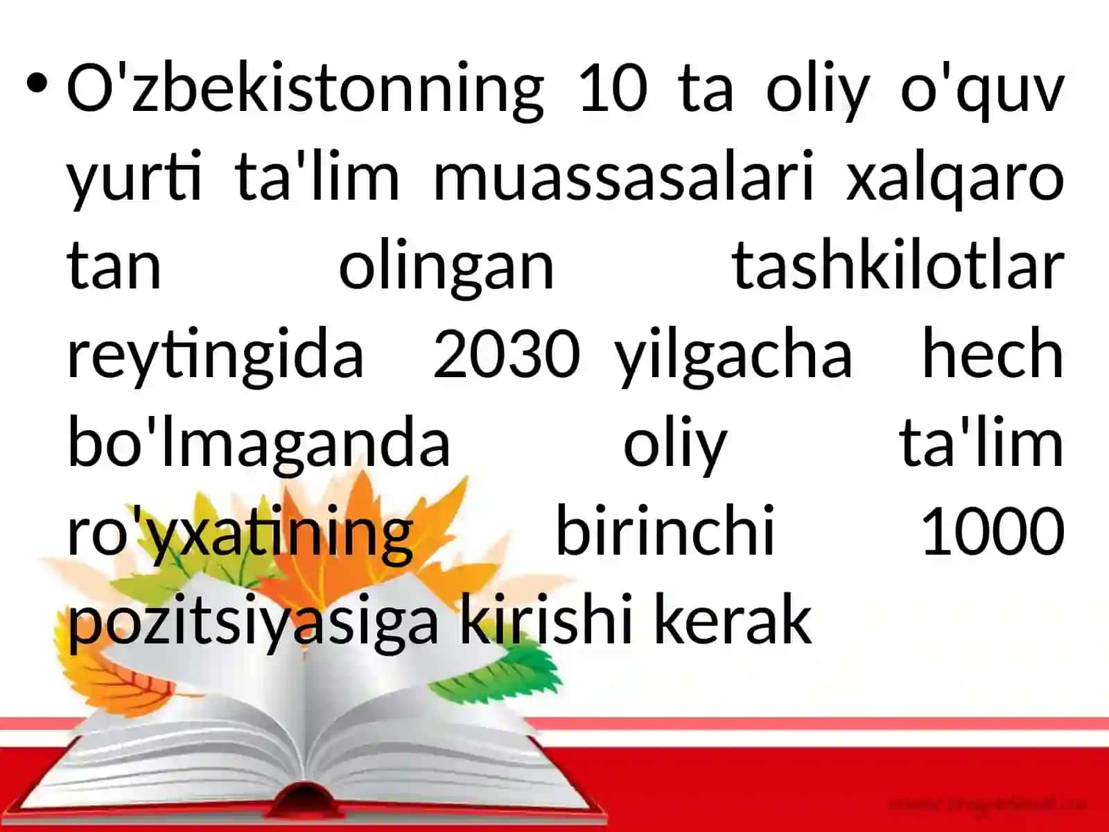 Ta’lim turlari.O‘zbekiston Respublikasi oliy ta’lim tizimini 2030 yilgacha rivojlantirish konsepsiyasining ahamiyati va o‘rni 4