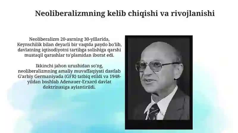 Neoliberalizmning umumiy xususiyatlari 4