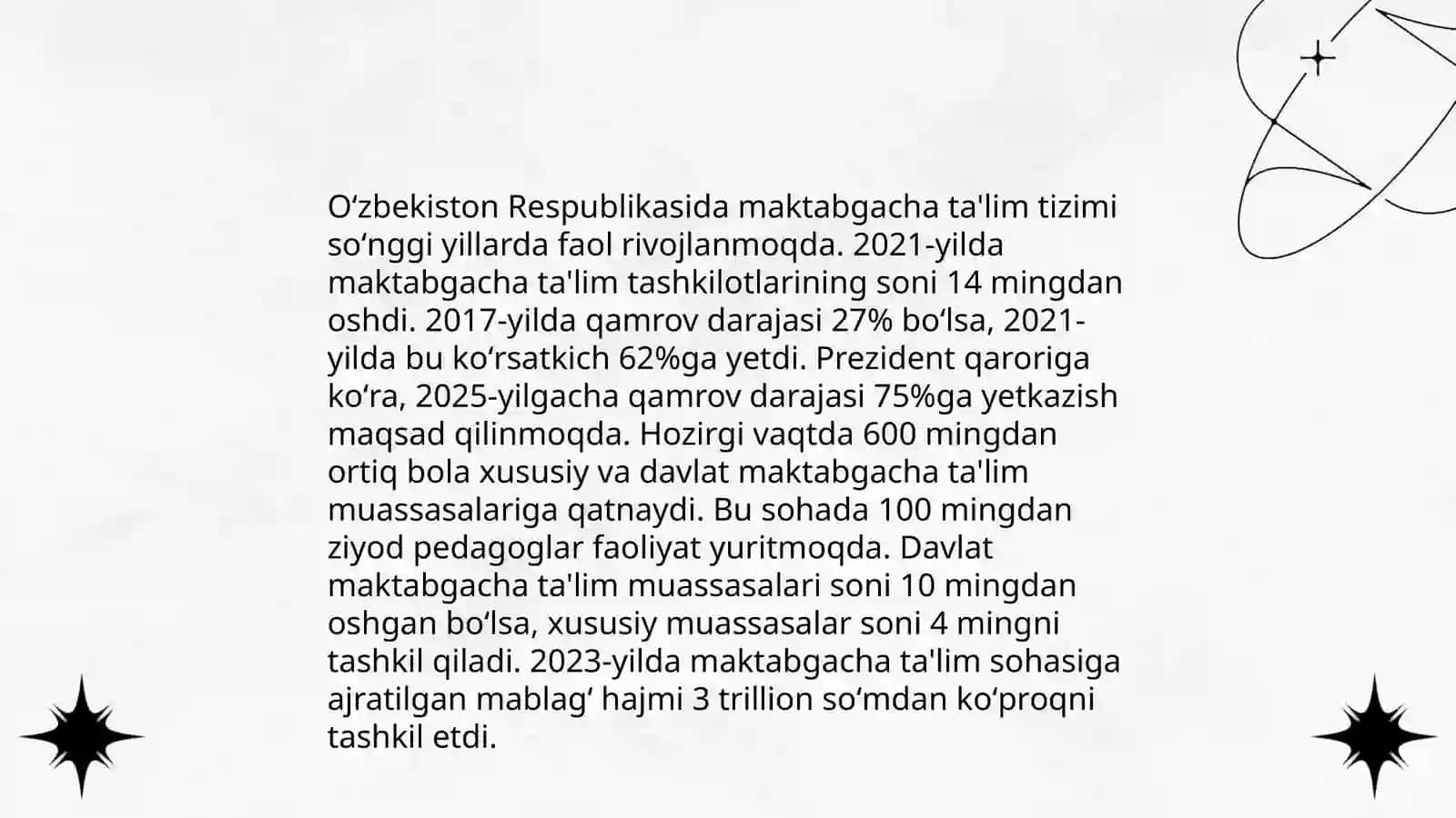 Mustaqillik yillarida Maktabgacha taʼlim tashkilotlarini tashkil etish 4