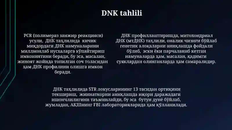 Kriminalistikada kimyoning oʻrni 4