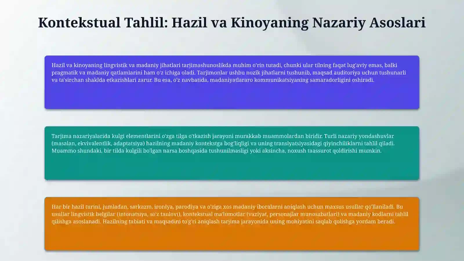 Audiovizual tarjimada hazil va kinoyani saqlash usullari ( "Doktor Xaus'' seriali dublyaji misolida) 4
