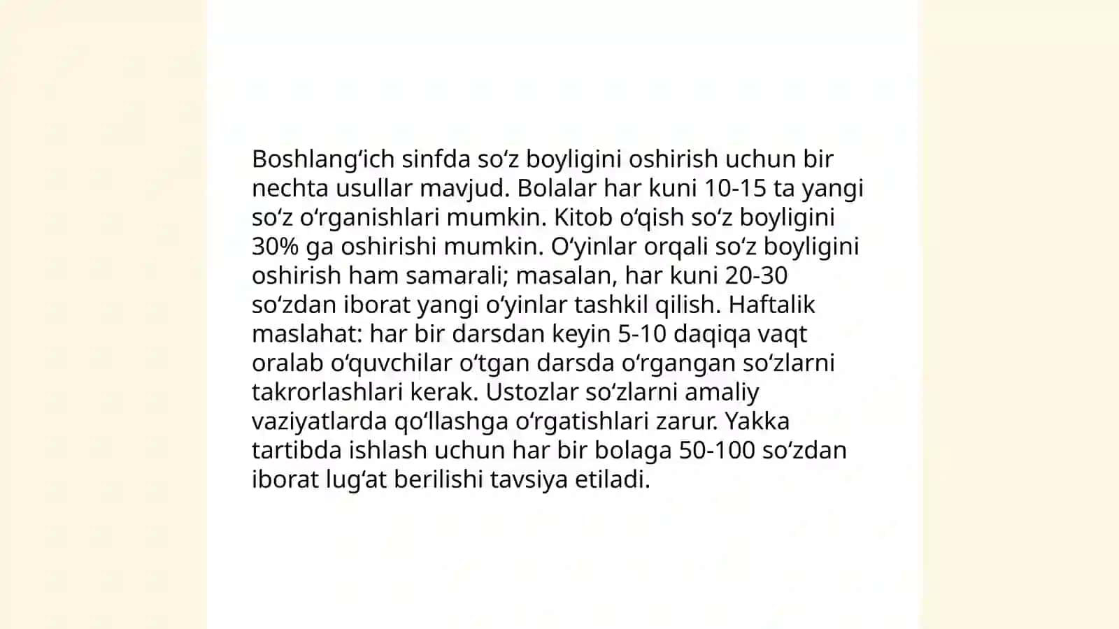 Boshlang‘ich sinfda gap ustida ishlashdagi izchillik 4