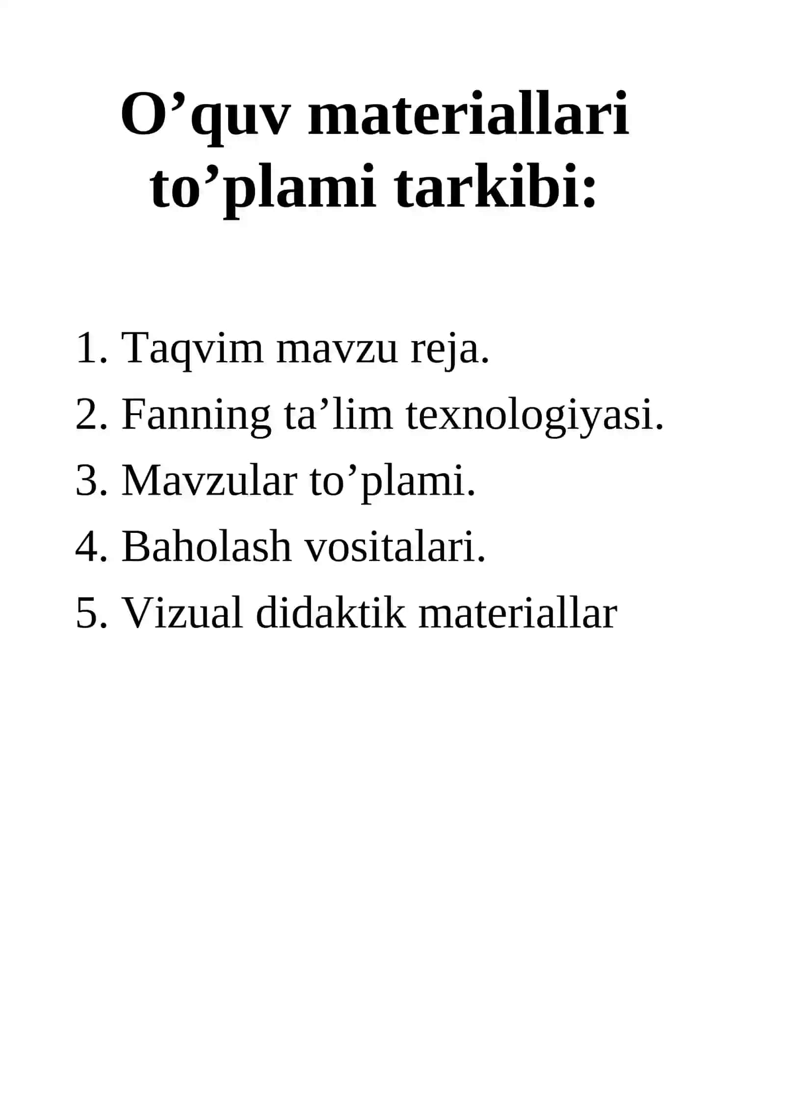 QISHLOQ XO’JALIK MASHINA VA USKUNALARINI ISHLATISH VA TXK O’QUV AMALIYOTIDAN MATERIALLARI TO’PLAMI 4