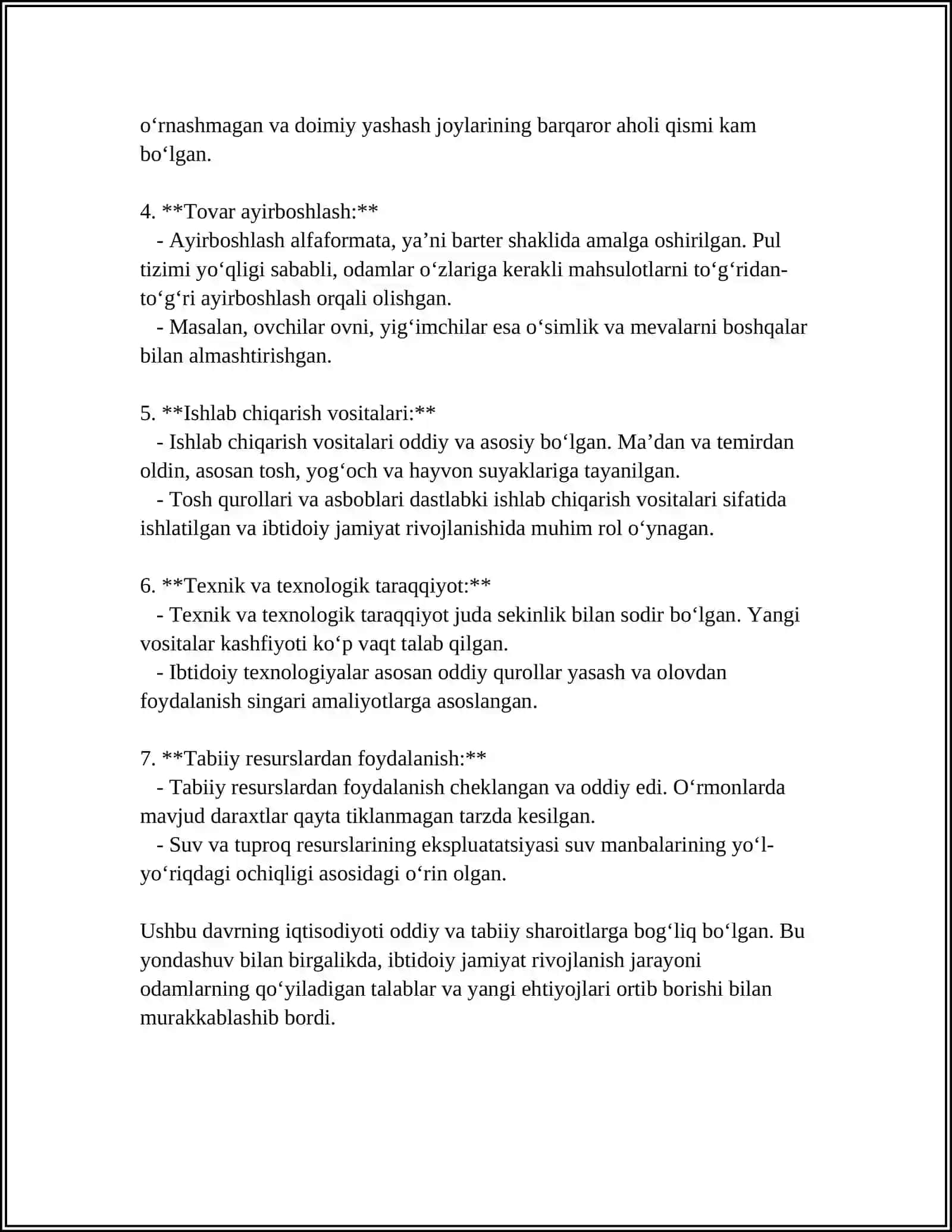 Ibtidoiy jamiyat iqtisodiyoti 4