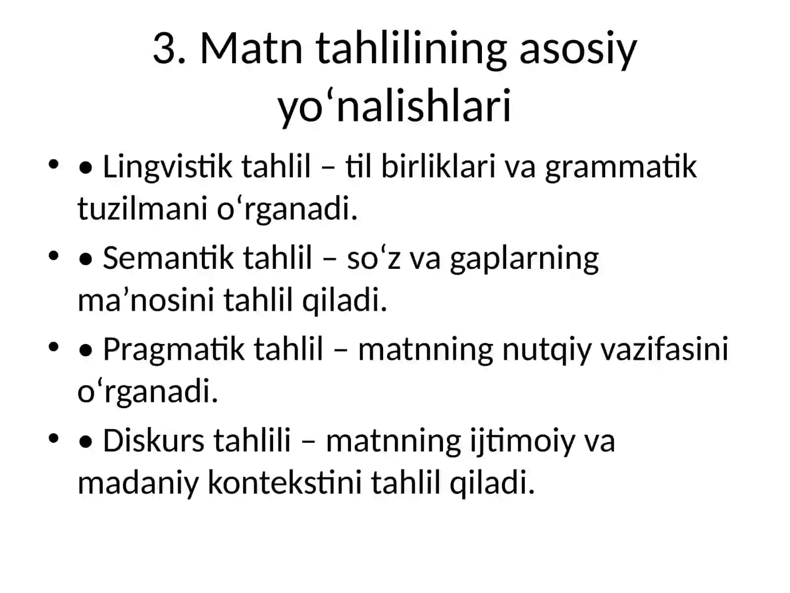 Matn tahlili metodlarining umumiy tushunchasi 4