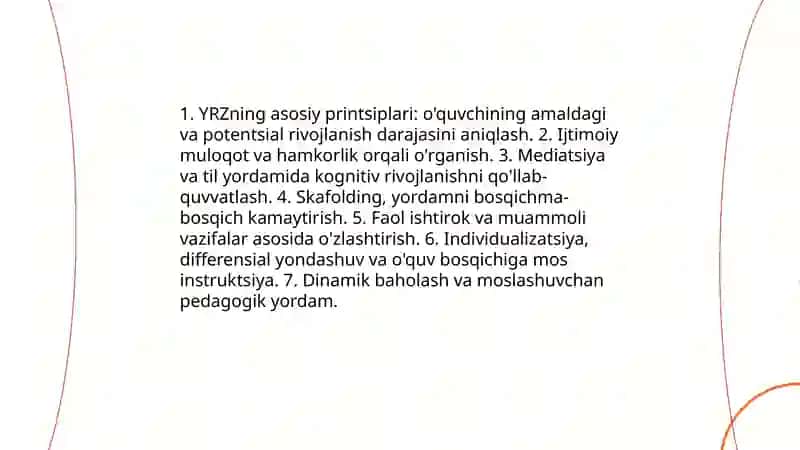 Vegotskiyning asosiy metodikasi:"yaqin rivojlantirish zonasi "metodikasi 4