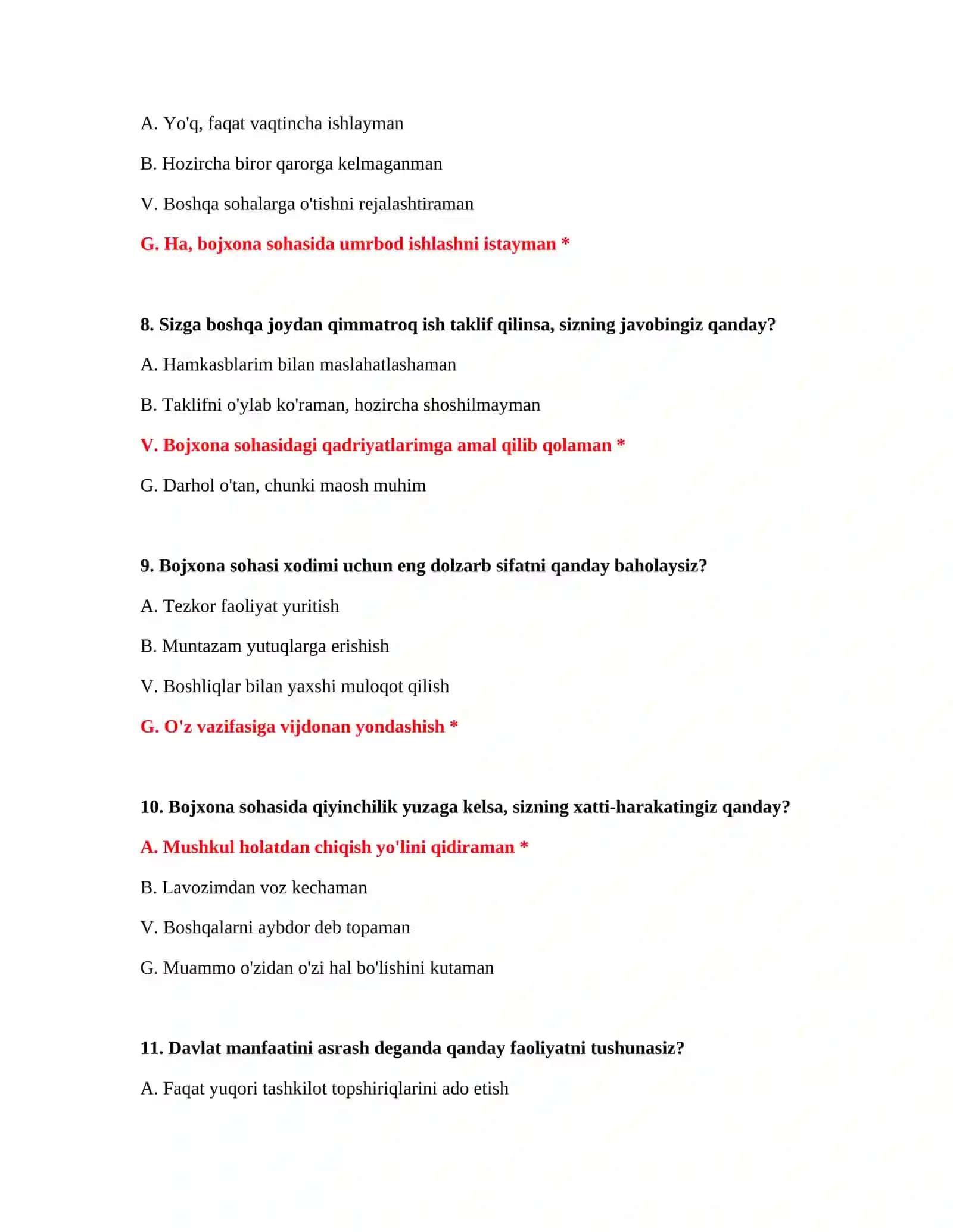 PSIXOLOGIK SINOVLAR VA TO'LIQ BILETLAR VA JAVOBLAR TO'PLAMI 4