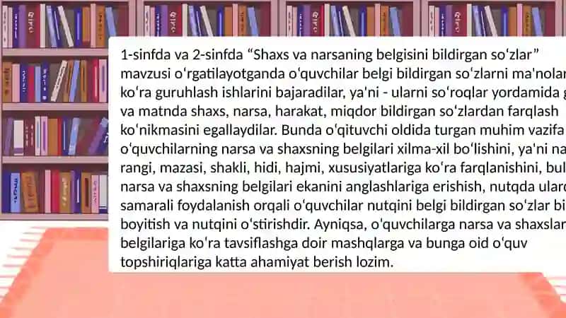Sifatni o'rgatish metodlari 4
