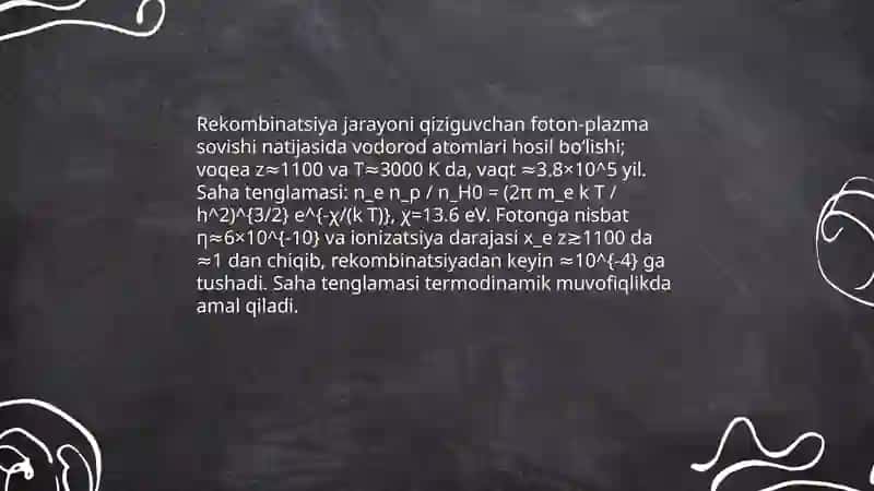 Olamning elektromagnit manzarasiga o'tish davri 4