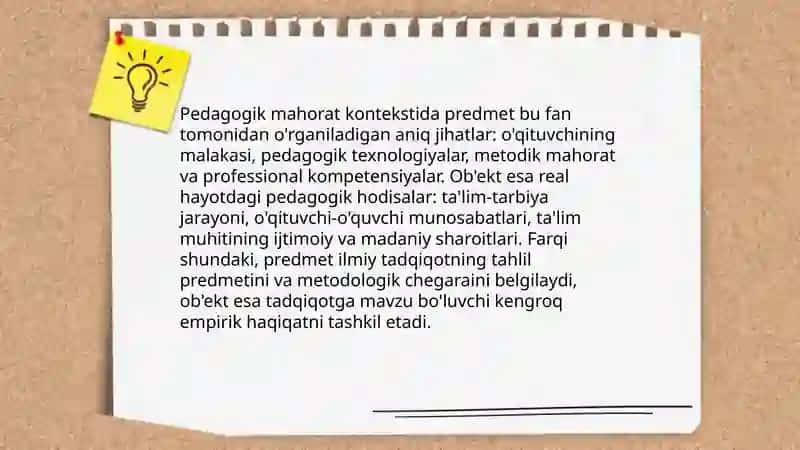 Pedagogik mahorat fanining predmeti, maqsadi va vazifalari 4