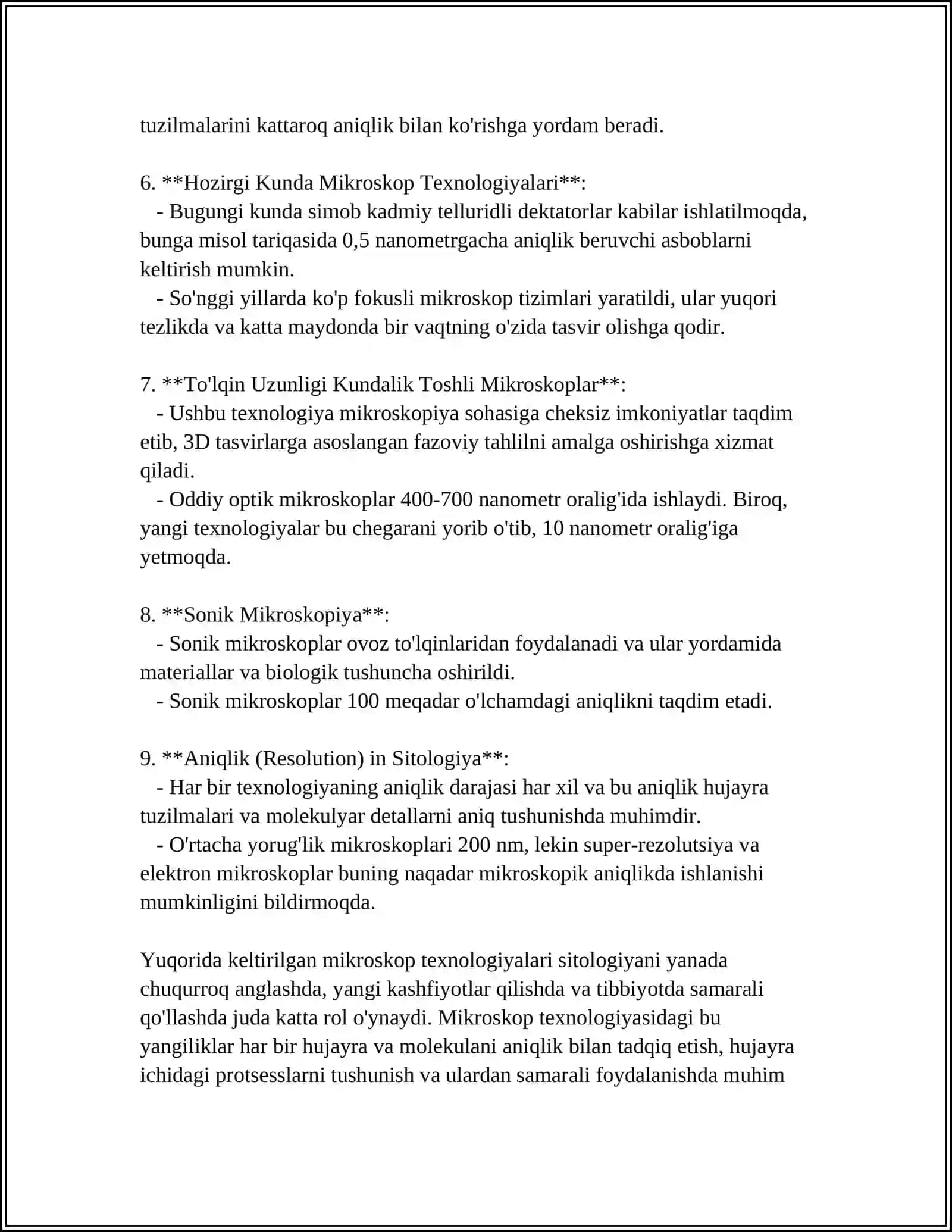 BUGUNGI KUNDA SITOLOGIYA FANINING YUTUQLARI MUAMMOLARI VA YURUQLARI 4