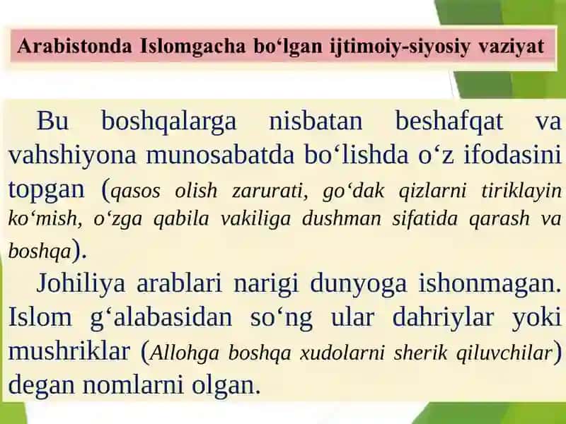ISLOM DINI TARIXI VA MOHIYATI 4