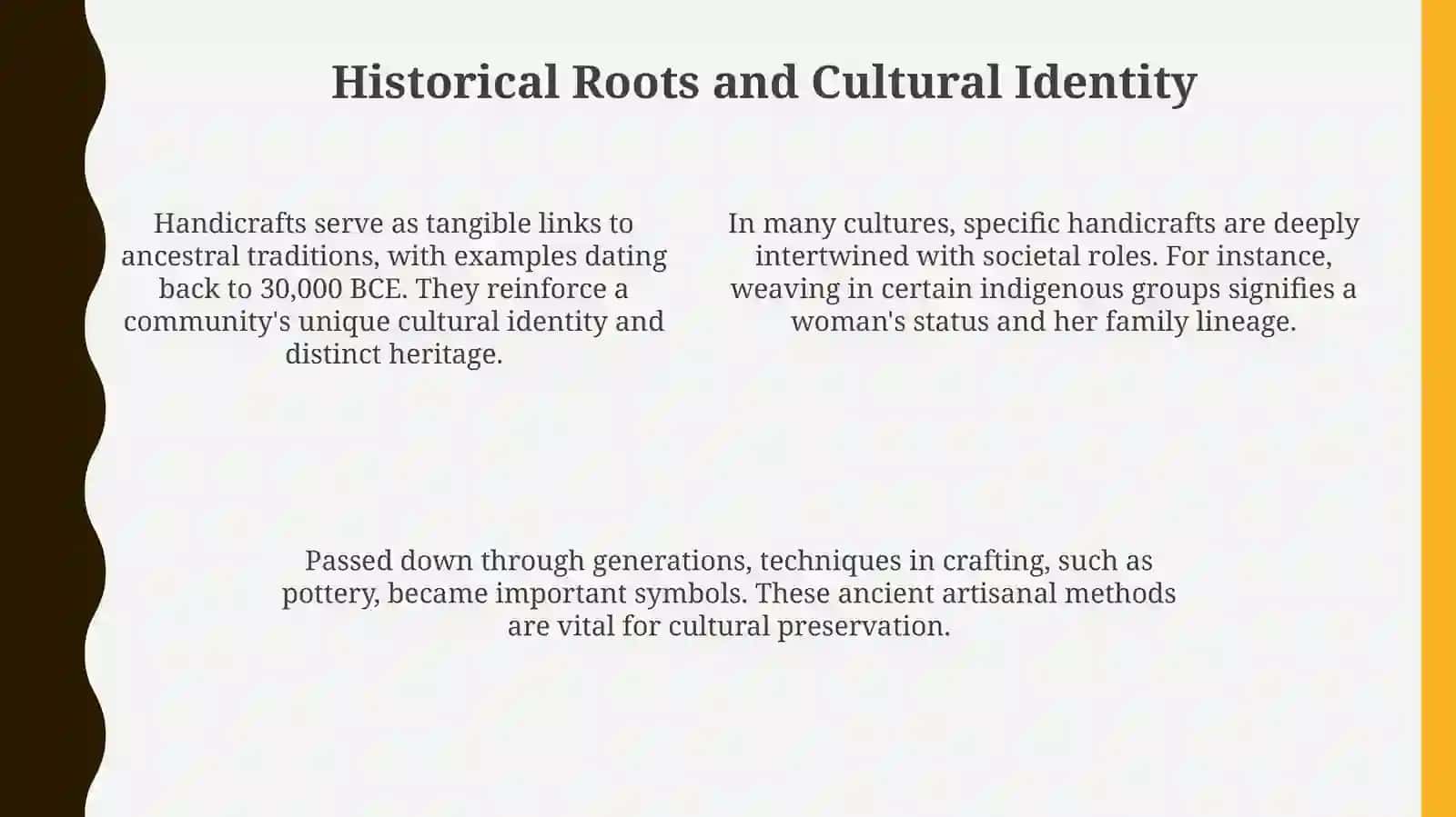 Presentation on Handicrafts in Culture 4