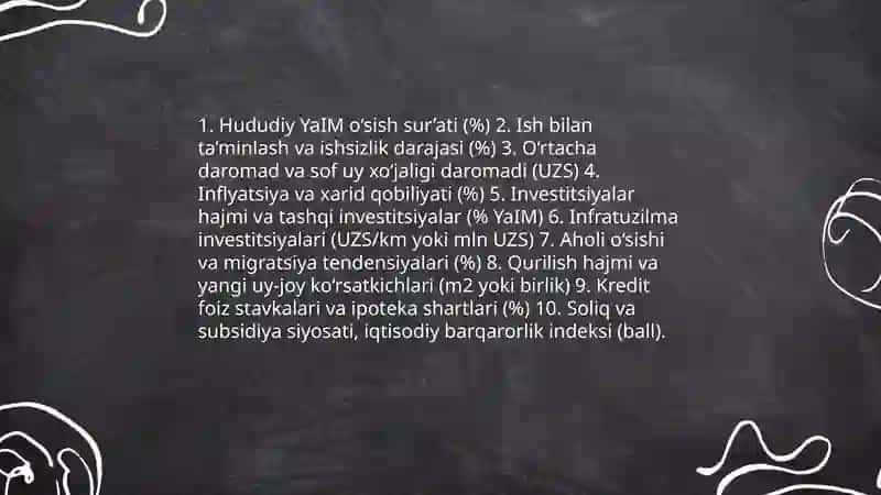 Turar joylarni baholashda ta’sir etuvchi omillar 4