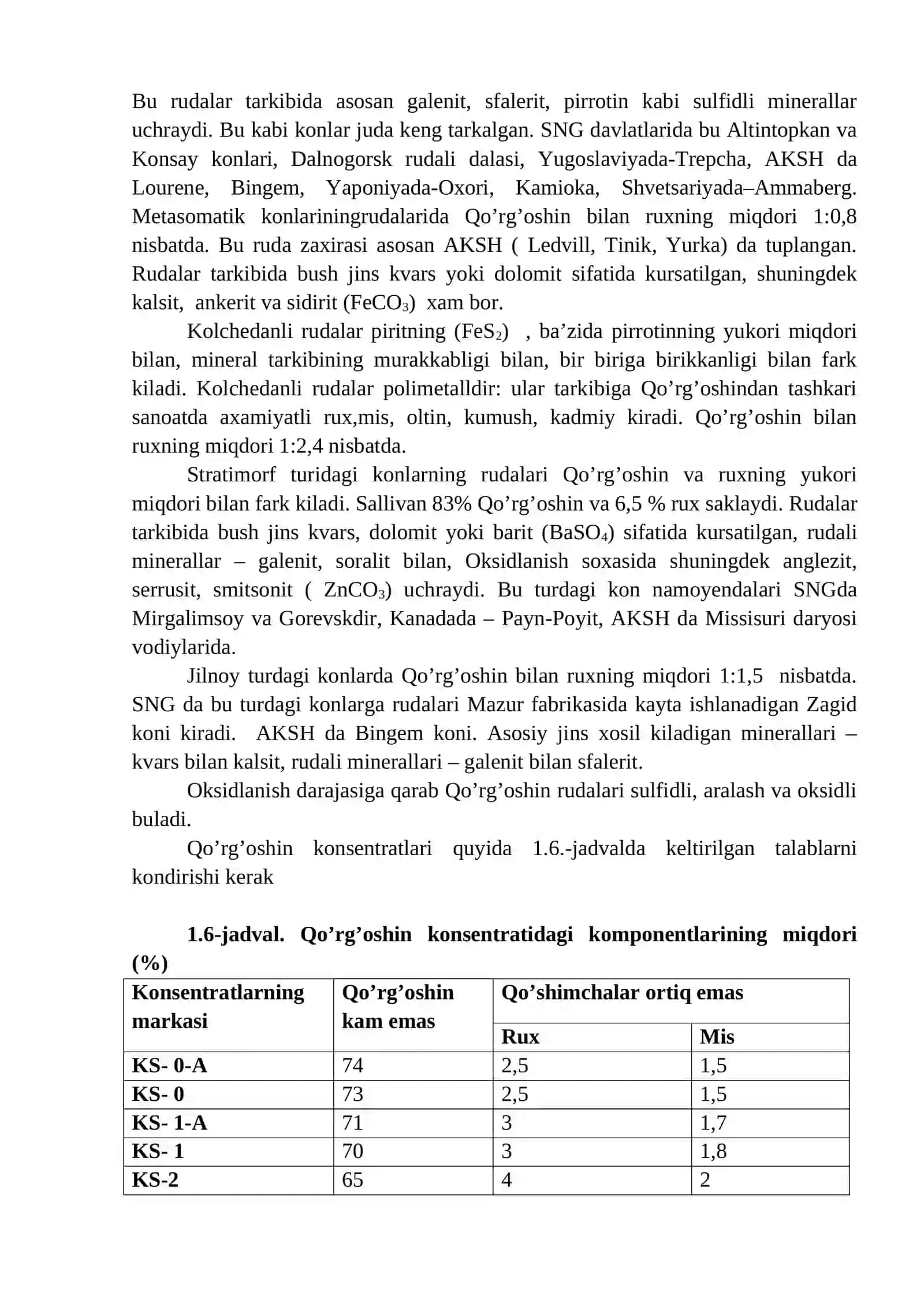 Ma’ruza: Qo‘rg‘oshin rudalarni boyitish texnologiyasi 4