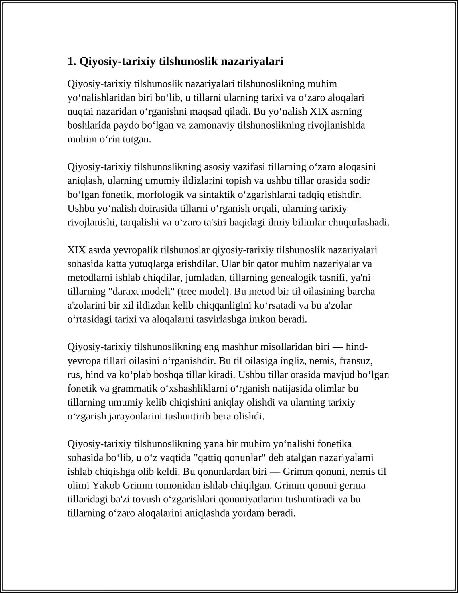 QIYOSIY-TARIXIY VA QIYOSIY-TIPOLOGIK TILSHUNOSLIK 4