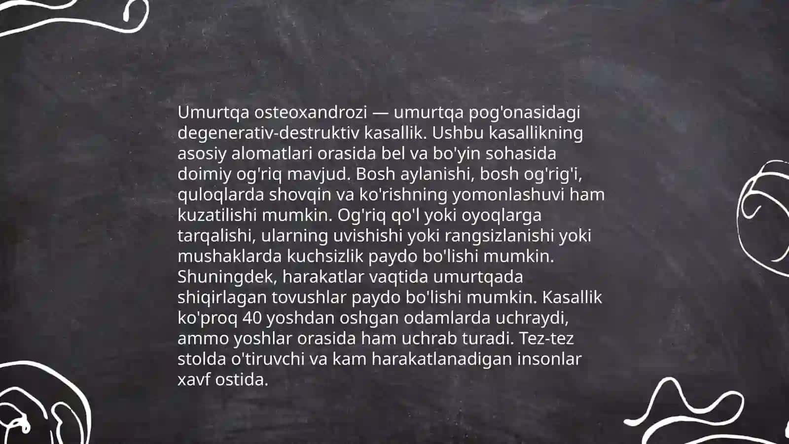 Umurtqa pog'onasi anatomiyasi 4