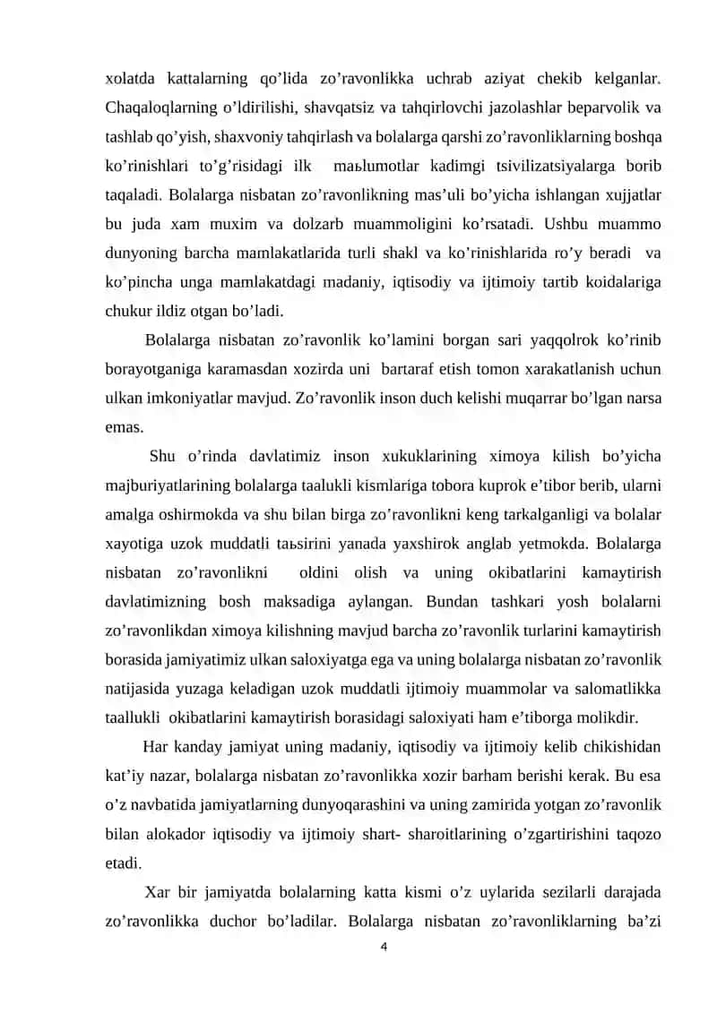 Mehribonlik Uylarida Bolalarga Nisbatan Ehtiyotsiz Muamolarni Xal Qilishda Ijtimoiy Ish Xodimlarining Roli 4