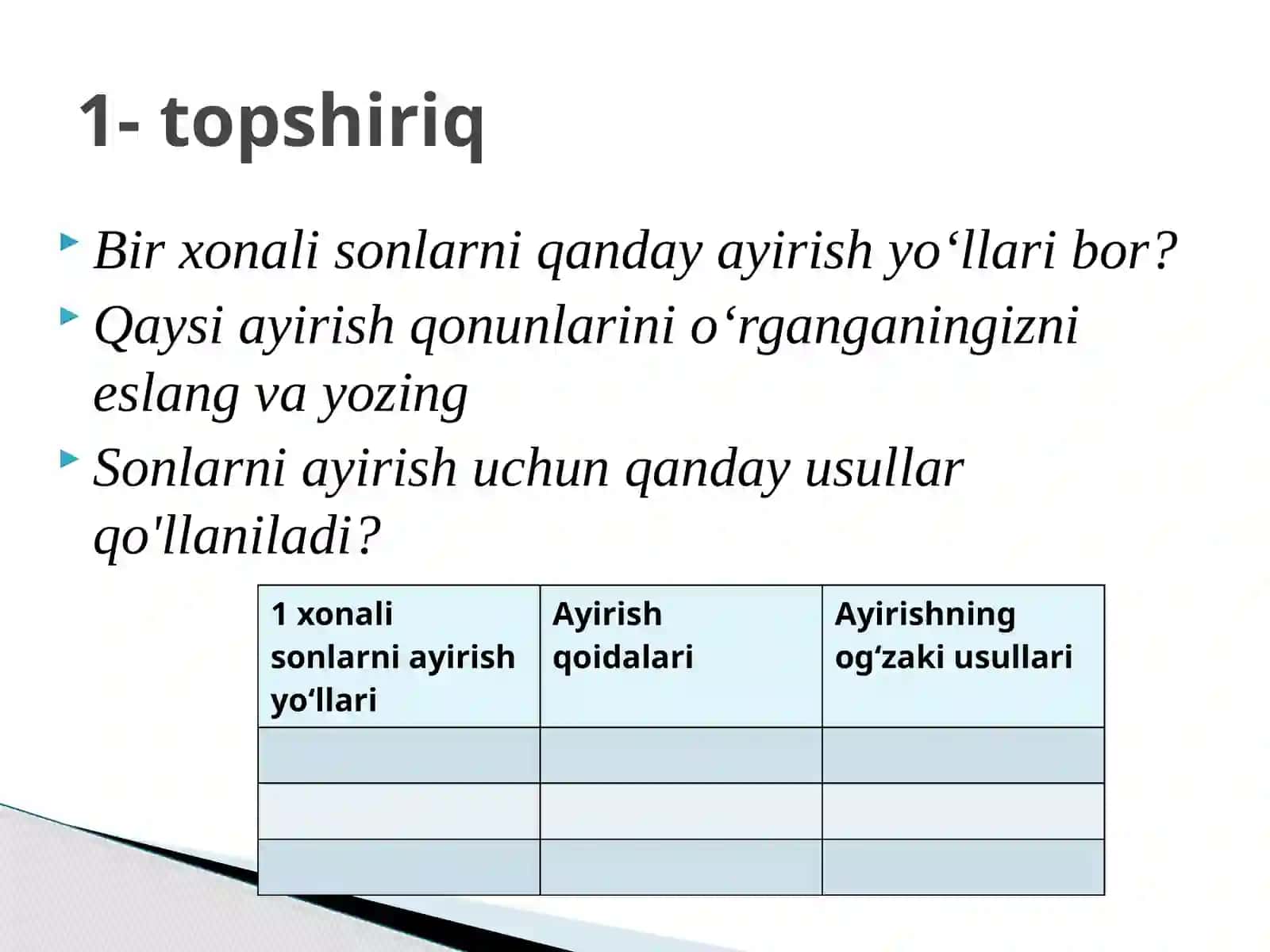 Og'zaki ayirish usullarini o'rgatish metodikasi 4