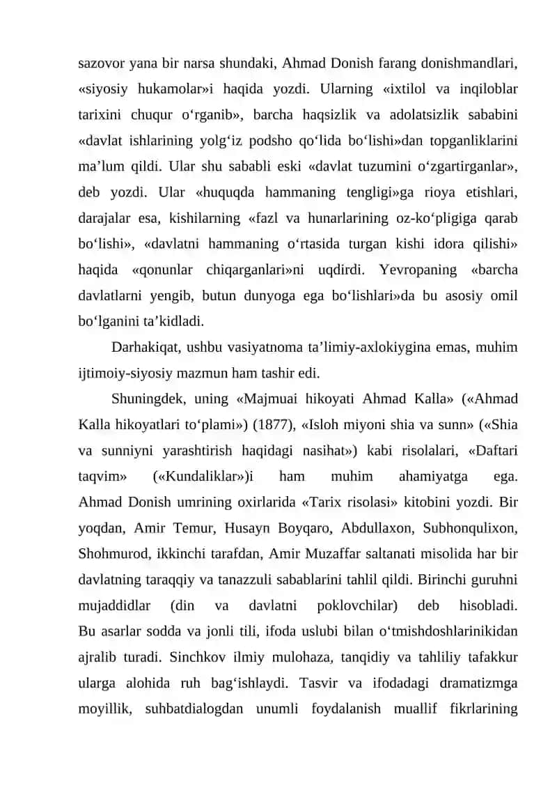 Ahmad Donish hayoti va ijodi 4