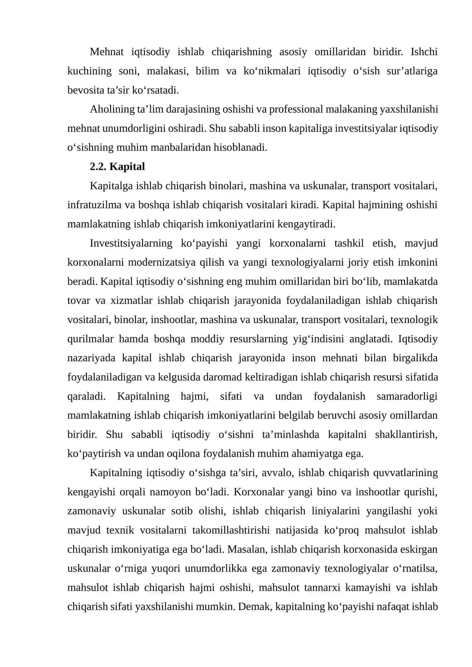 IQTISODIY O‘SISHNING UMUMIY TAVSIFI VA UNI ASOSIY KO‘RSATKICHLAR ORQALI TAHLIL QILISH 4