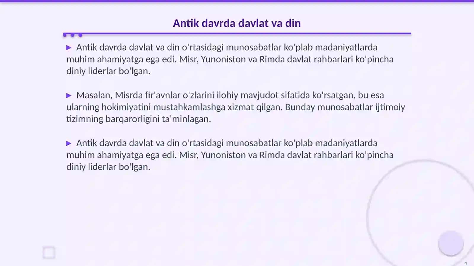 Davlat va din munosabatlarining tarixiy evolutsiyasi 4