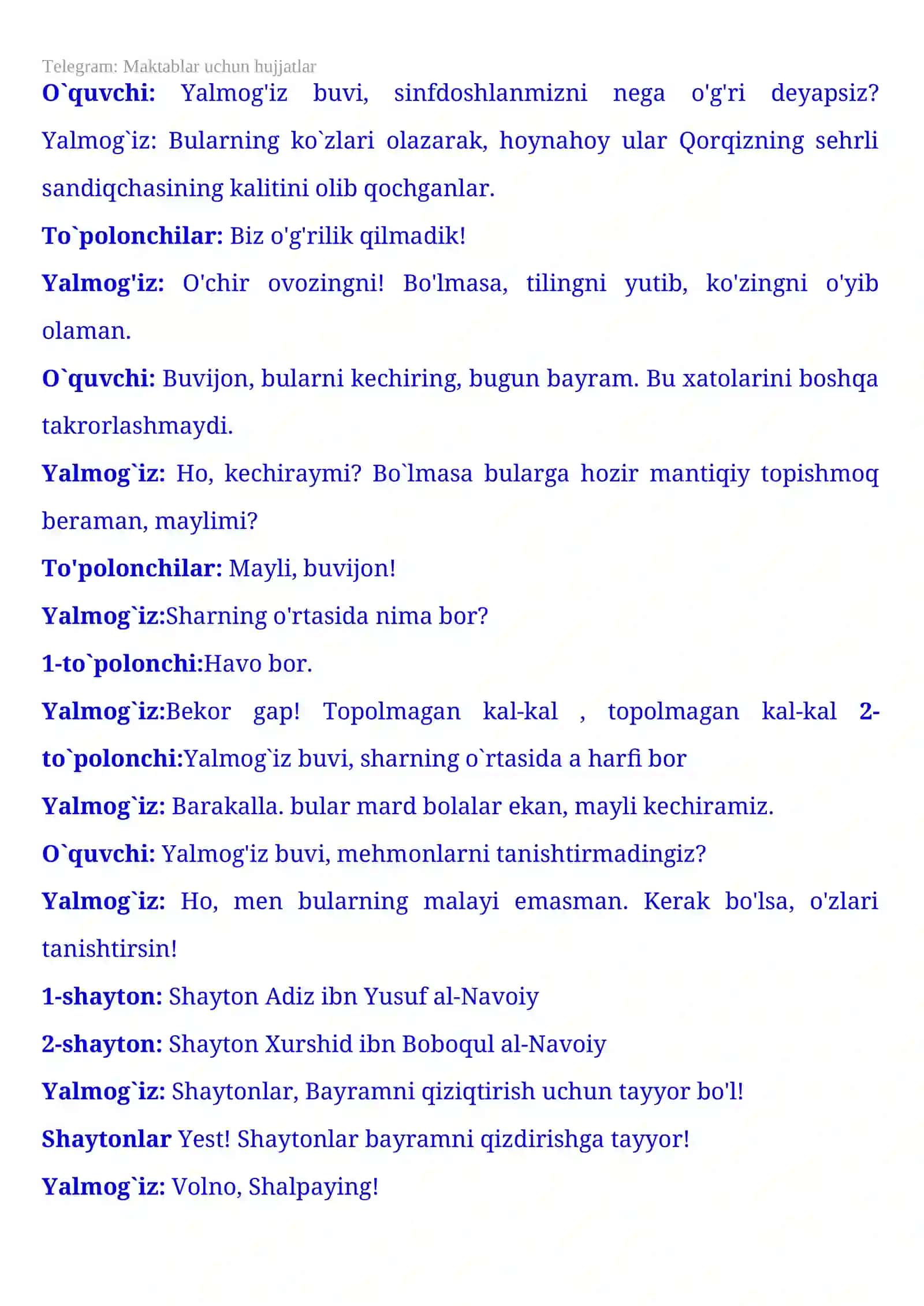 "Yangi yil!” nomli tadbir senariysi 4