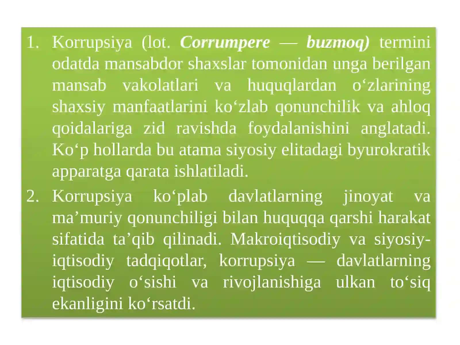 Korrupsiyaga qarshi kurashning jahon tajribasi 4